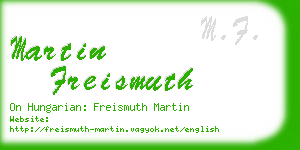 martin freismuth business card